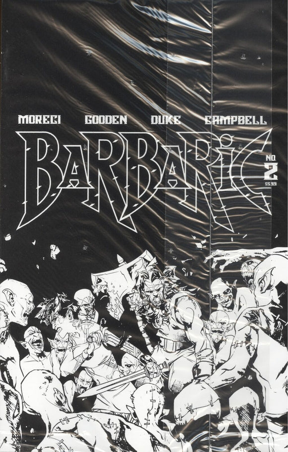 Barbaric #2 Dlx B&W Ed Cvr B Black Bag Variant