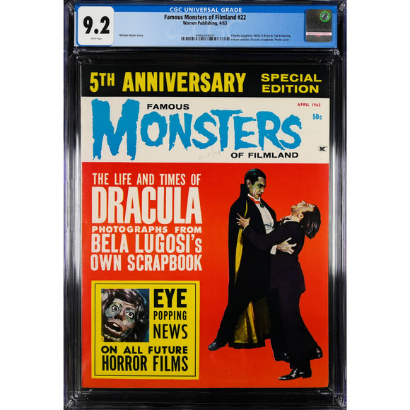 Famous Monsters of Filmland 22 CGC 9.2 Bela Lugosi Dracula