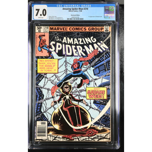 Amazing Spider-Man 210 CGC 7.0 Newsstand Copy 1st Madame Web