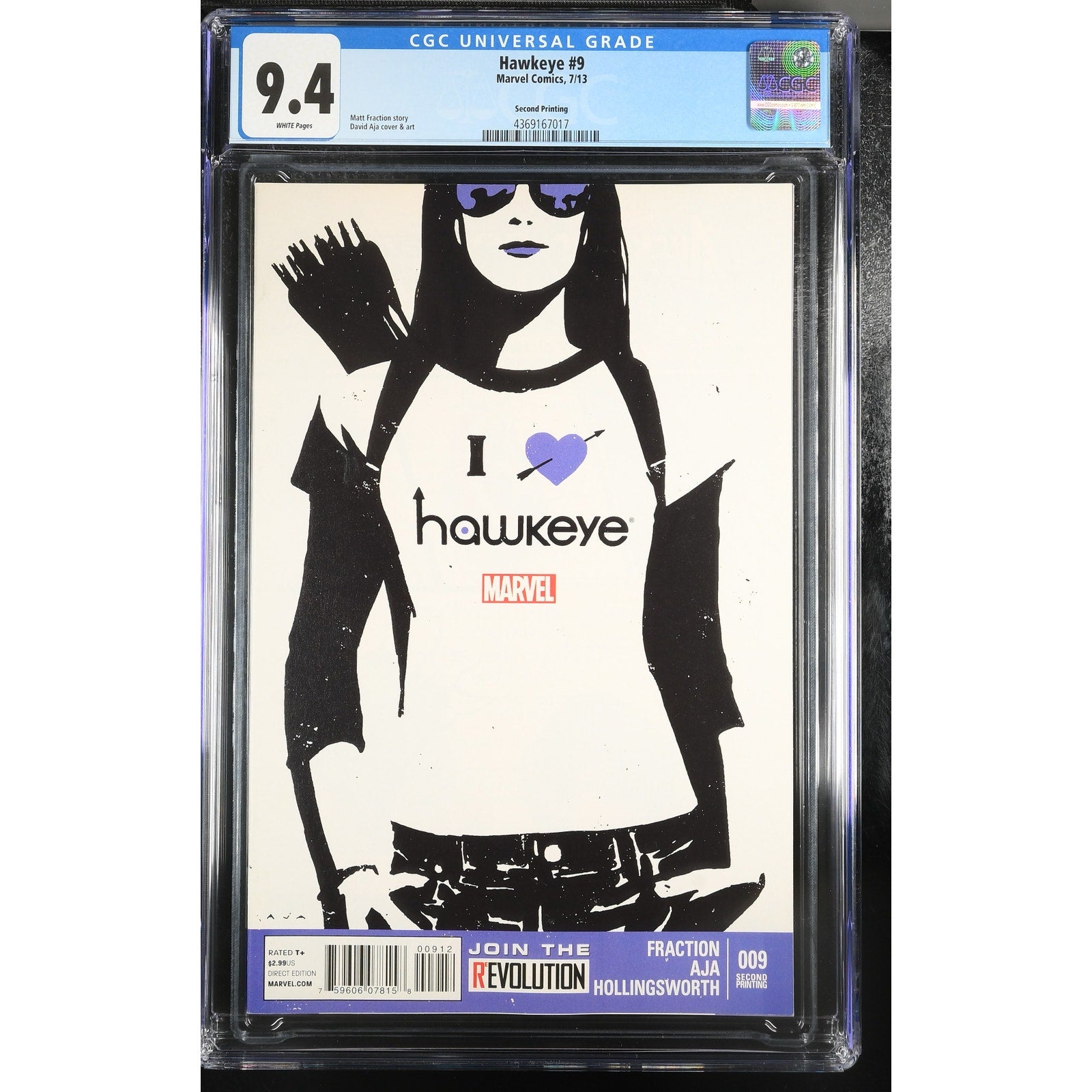 Hawkeye #9 CBCS sold #9.8. Kate Bishop cover.