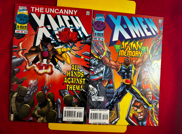 Uncanny X-men #333 & X-Men #52  Cameo First Appearance of Bastion Set