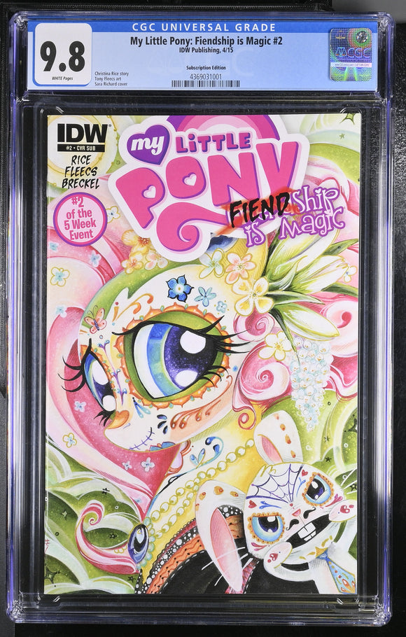 My Little Pony Fiendship Is Magic #2 Cgc 9.8 Subscription Variant
