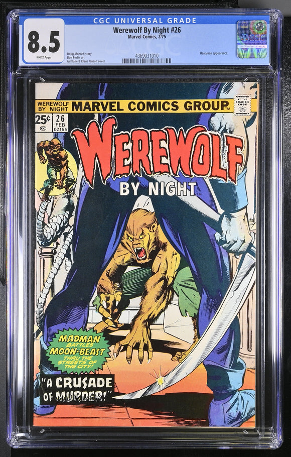 Werewolf By Night #26 Cgc 8.5