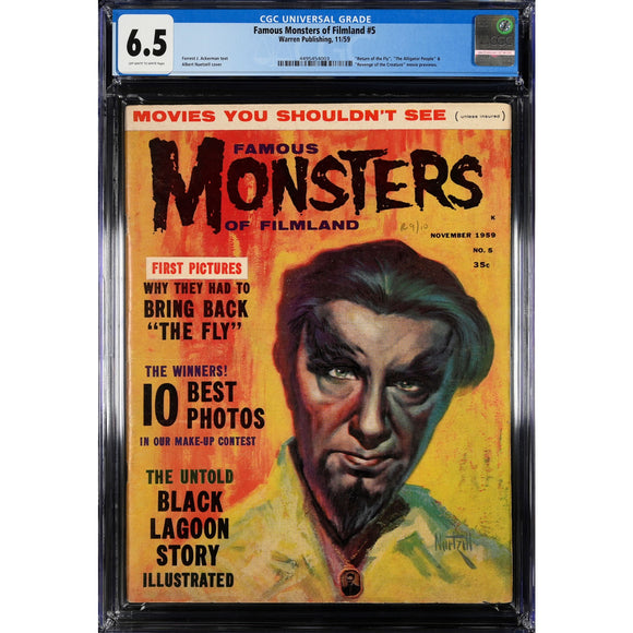 Famous Monsters of Filmland 5 CGC 6.5 BELA LUGOSI