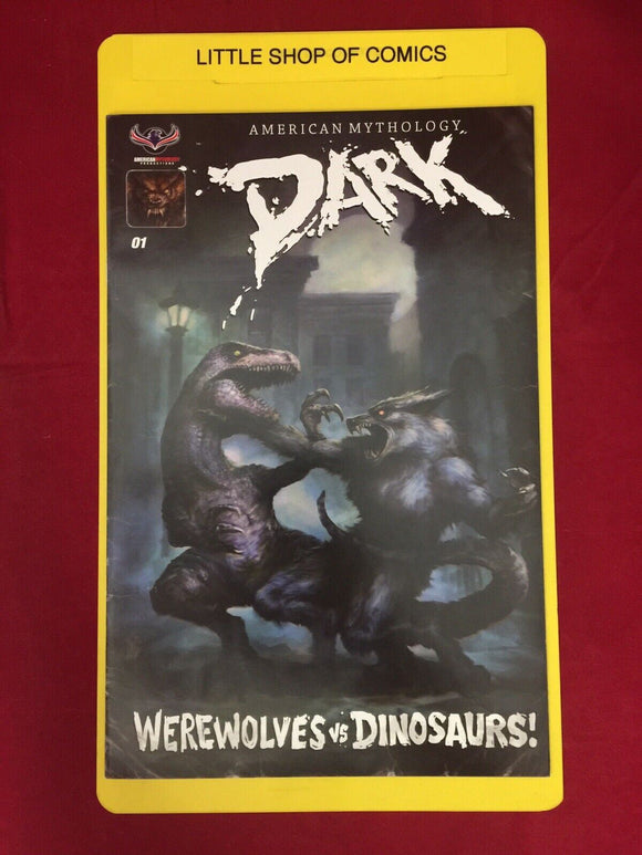 American Mythology Dark Werewolves vs Dinosaurs #1 1:3 Classic Pulp Variant NM