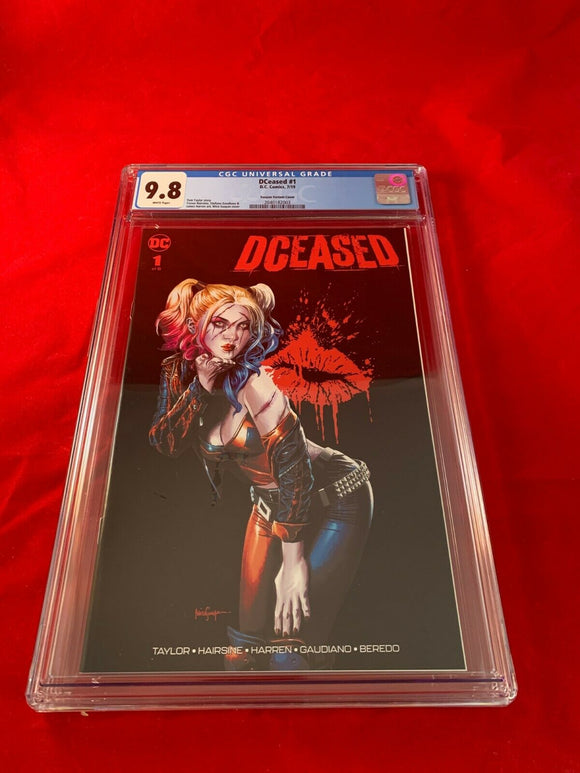Dceased #1 Unknown Comics Mico Suayan Variant CGC 9.8 Harley Quinn