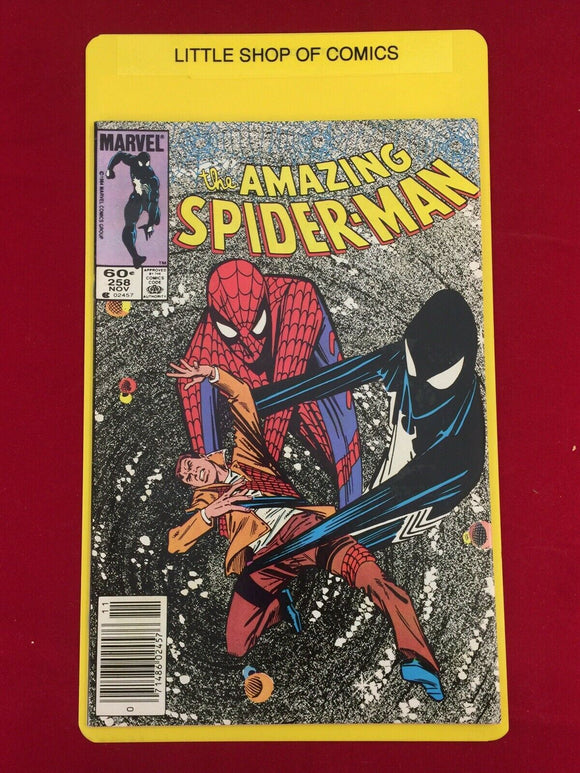 Amazing Spider-Man (1963) #258 Newsstand Edition VF Symbiote Costume Bag Man