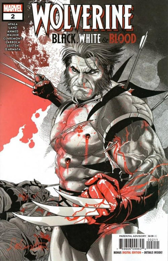Wolverine Black White Blood #2 Secret Unmasked Variant