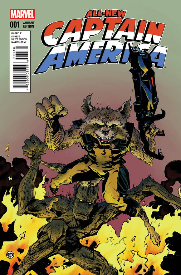 All New Captain America #1 Rocket Raccoon and Groot Va - BACK ISSUES