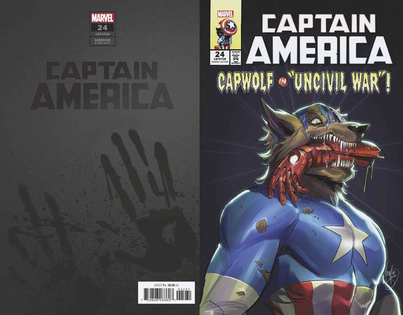 Captain America #24 Andolfo Cap Wolf Horror Var - Comics