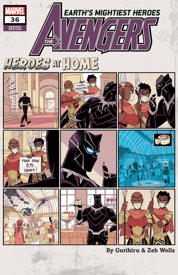 Avengers #36 Gurihiru Heroes At Home Variant