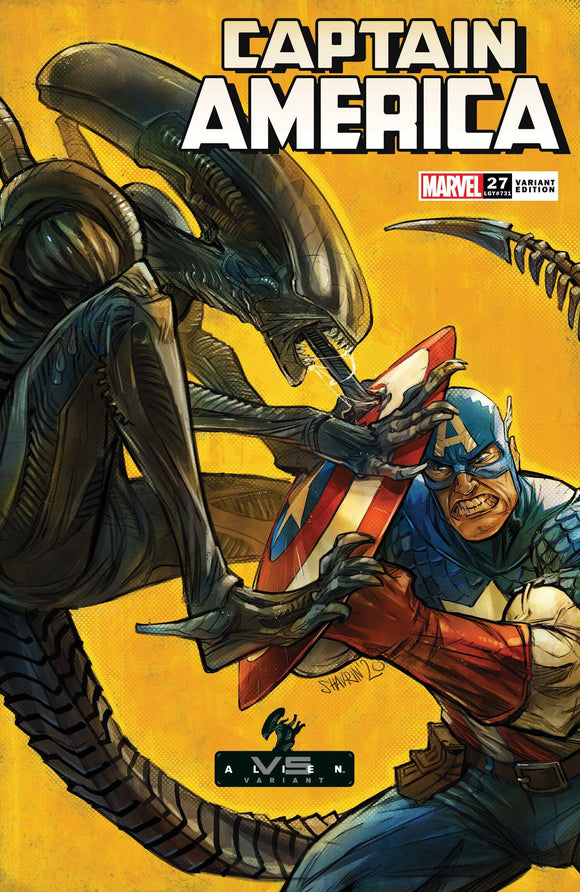 Captain America #27 Shavrin Marvel vs Alien Variant - Comics
