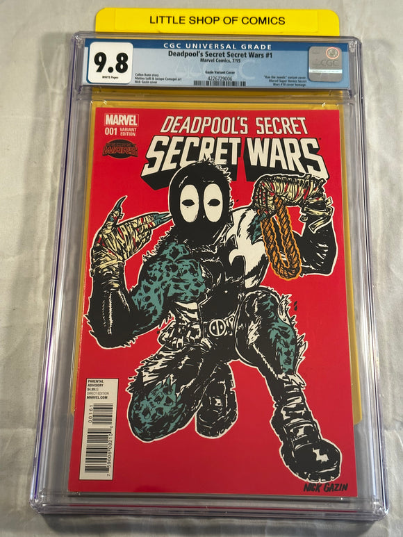 Deadpool's Secret Secret Wars #1 (2015) Run the Jewels Gazin Variant Cgc 9.8