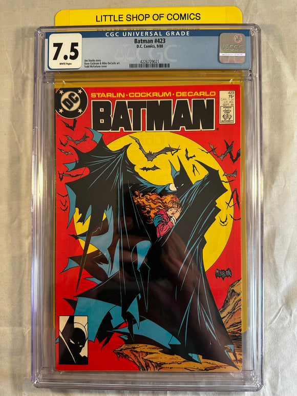 Batman #423 (1988) Cgc 7.5 Mcfarlane Cover